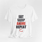 Eat Sleep Anime Repeat T-Shirt - original anime design, view 4