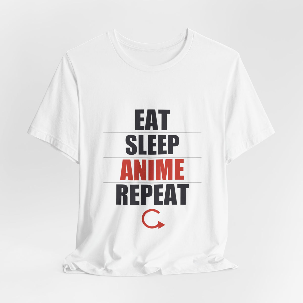 Eat Sleep Anime Repeat T-Shirt - original anime design, view 4