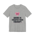 Cheaper Than Therapy Anime T-Shirt in Athletic Heather