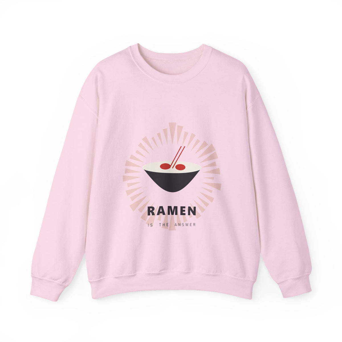 Ramen Is The Answer Sweatshirt in Light Pink