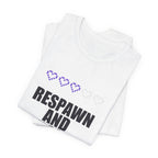 Respawn And Try Again Anime T-Shirt - original anime design, view 3