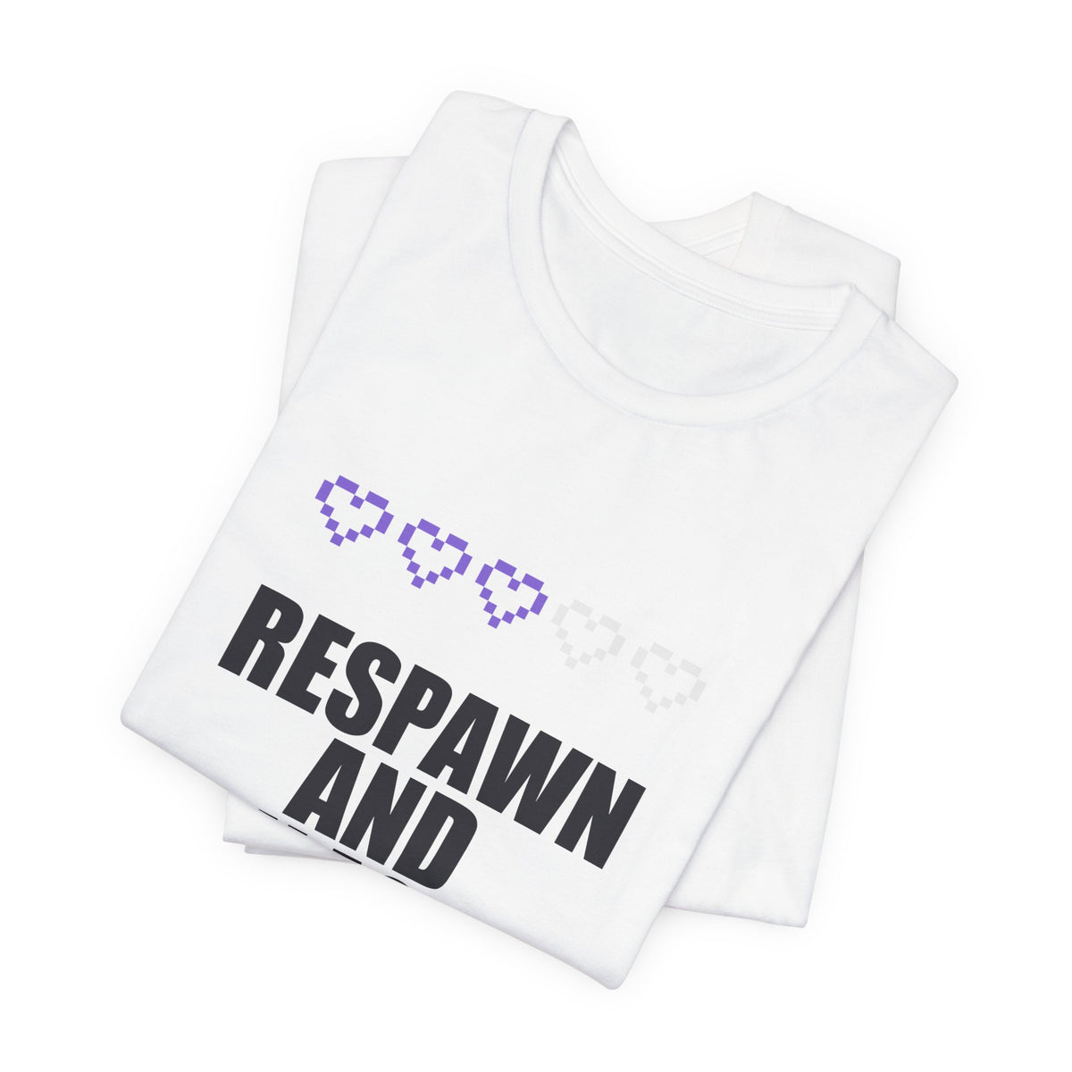Respawn And Try Again Anime T-Shirt - original anime design, view 3