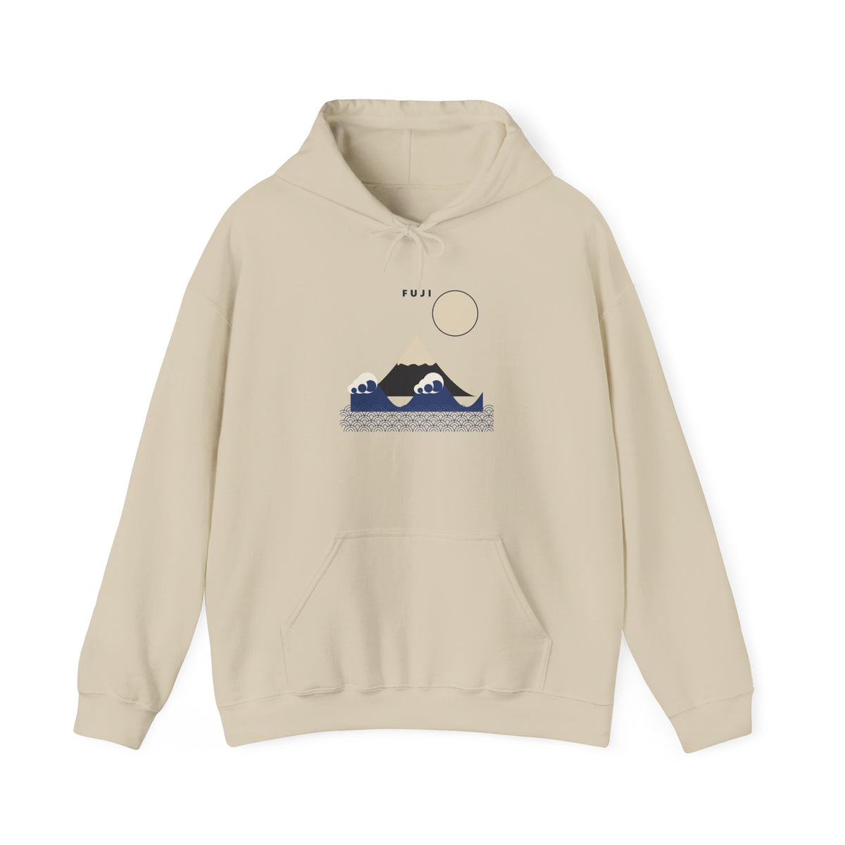 Fuji & Wave Hoodie in Sand