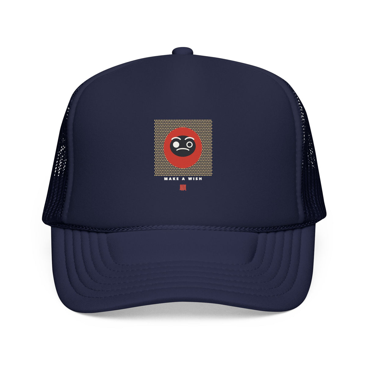 Daruma Wish Trucker Cap in Dark Navy