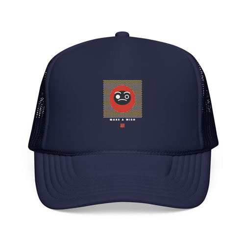 Daruma Wish Trucker Cap in Dark Navy