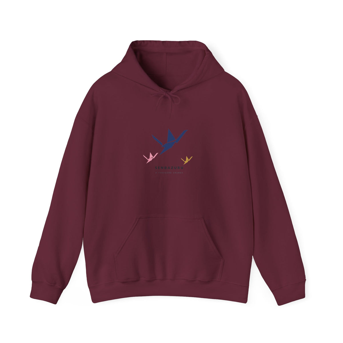 Senbazuru Hoodie in Maroon