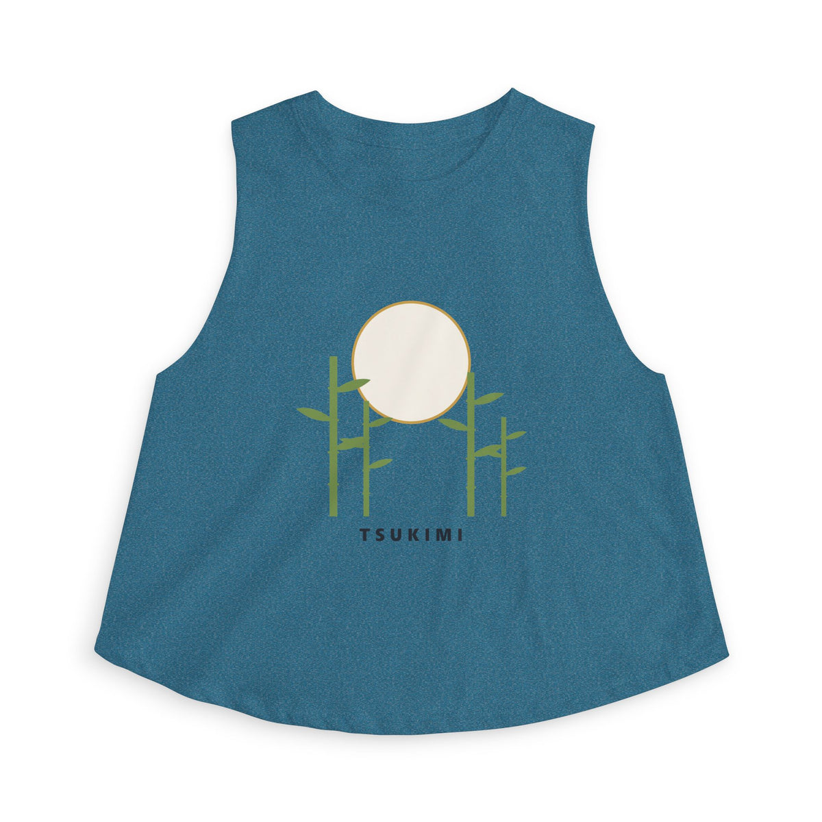 Tsukimi Crop Top in Heather Deep Teal