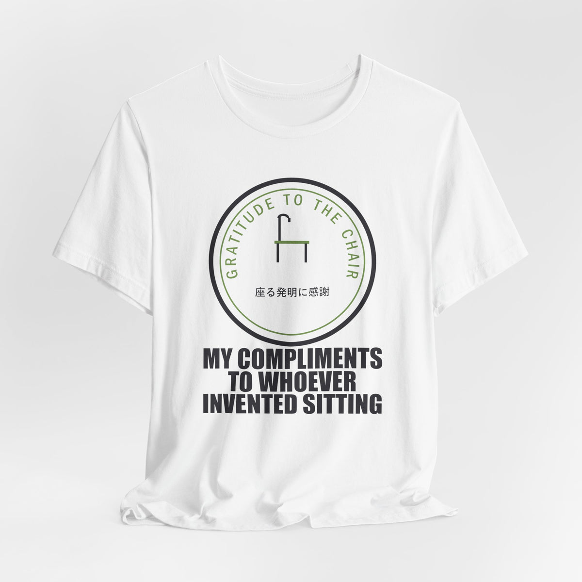 My Compliments To Whoever Invented Sitting Funny Anime T-Shirt - original anime design, view 3