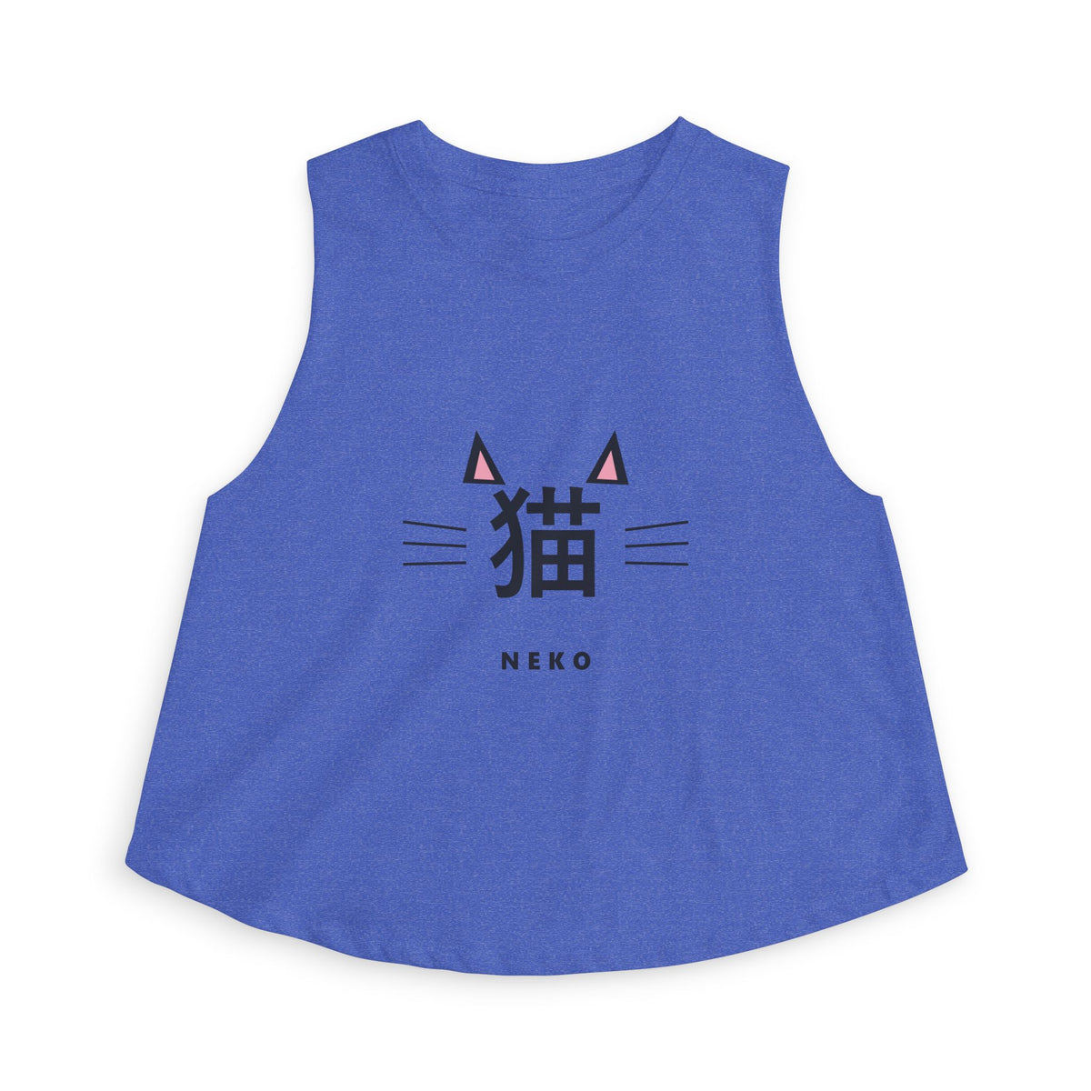 Neko Crop Top in Heather True Royal
