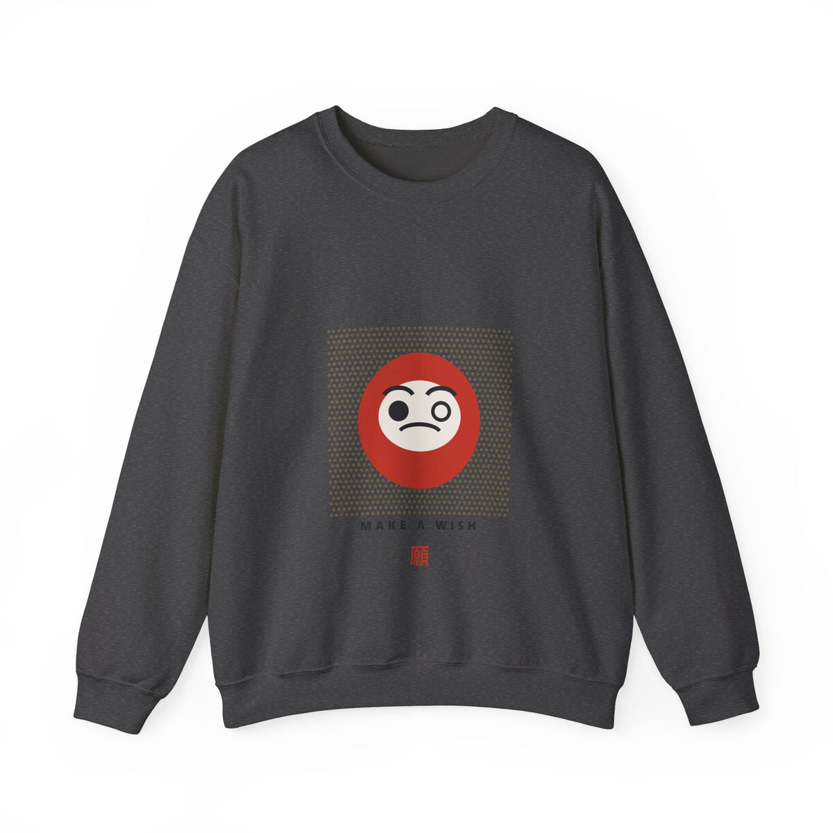 Daruma Wish Sweatshirt in Dark Heather