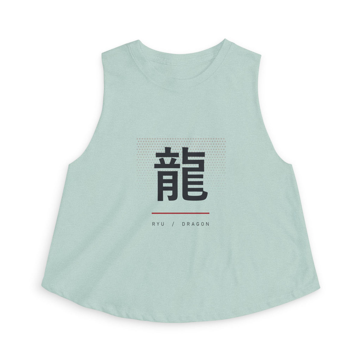 Ryu Dragon Crop Top in Heather Dusty Blue