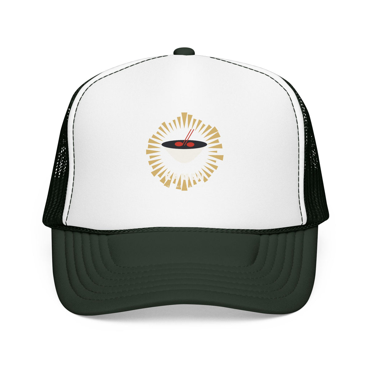 Ramen Is The Answer Trucker Cap in Dark Green