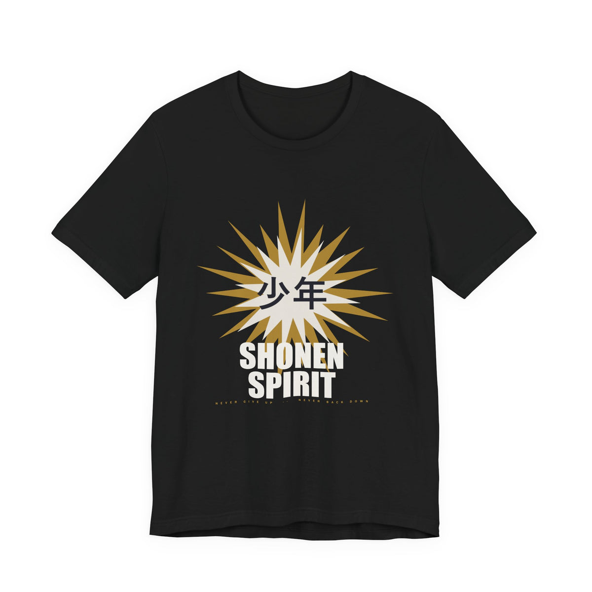 Shonen Spirit Anime T-Shirt in Black