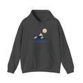Fuji & Wave Hoodie in Dark Heather