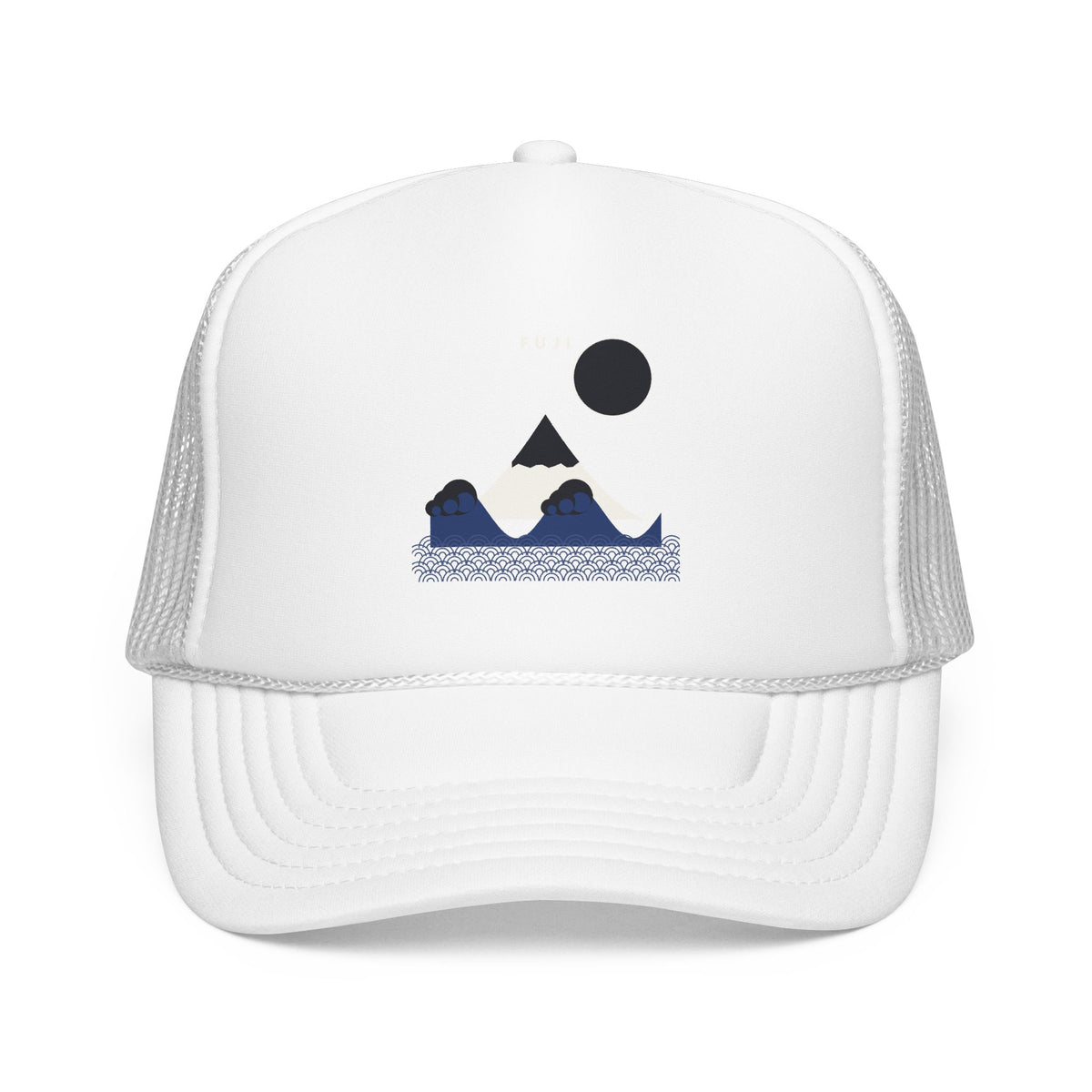 Fuji & Wave Trucker Cap in White