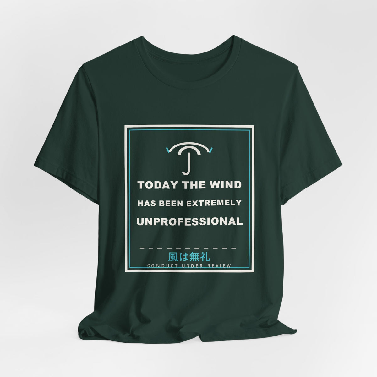 Today The Wind Has Been Extremely Unprofessional Funny Anime T-Shirt - original anime design, view 12