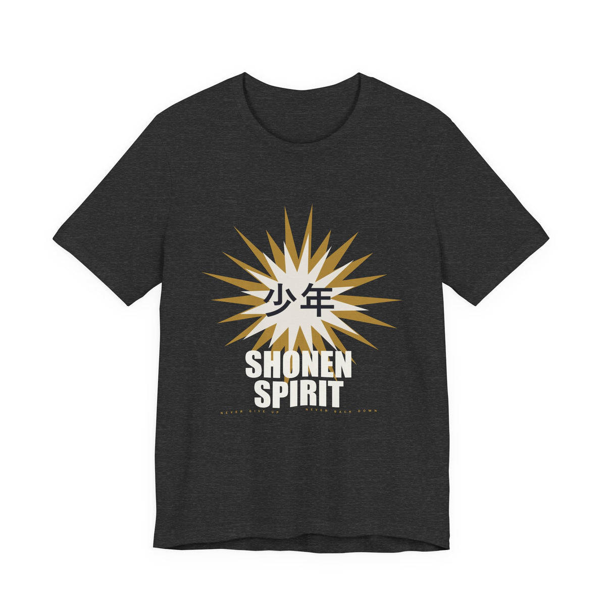 Shonen Spirit Anime T-Shirt in Dark Grey Heather