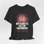 My Heart Is Full Of Sandwich Funny Anime T-Shirt - original anime design, view 18