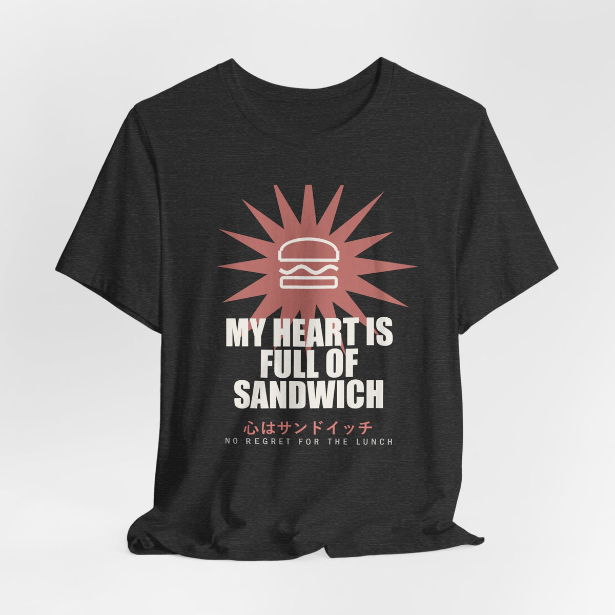 My Heart Is Full Of Sandwich Funny Anime T-Shirt - original anime design, view 18