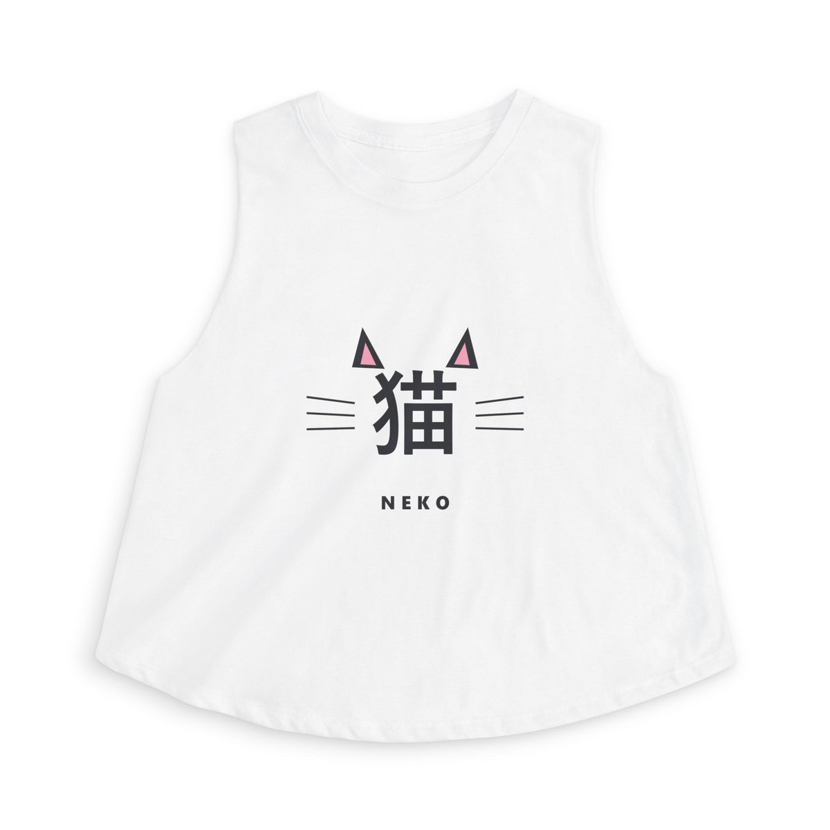 Neko Crop Top in Solid White Blend