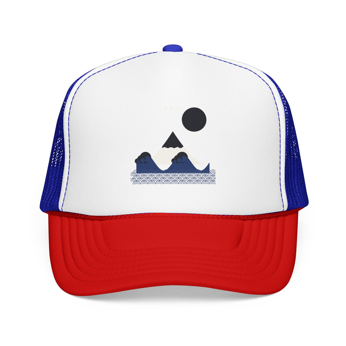 Fuji & Wave Trucker Cap in Red