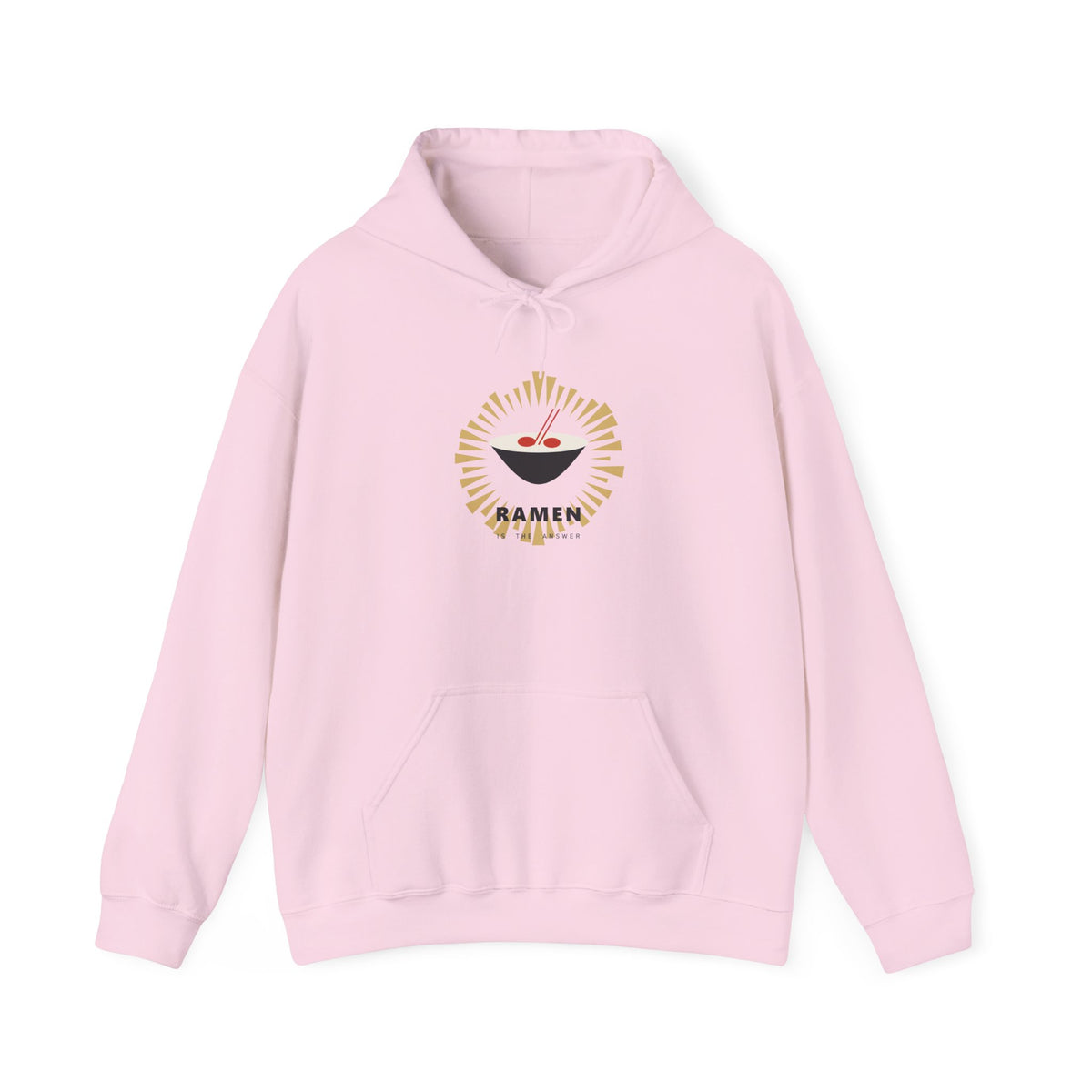 Ramen Is The Answer Hoodie in Light Pink