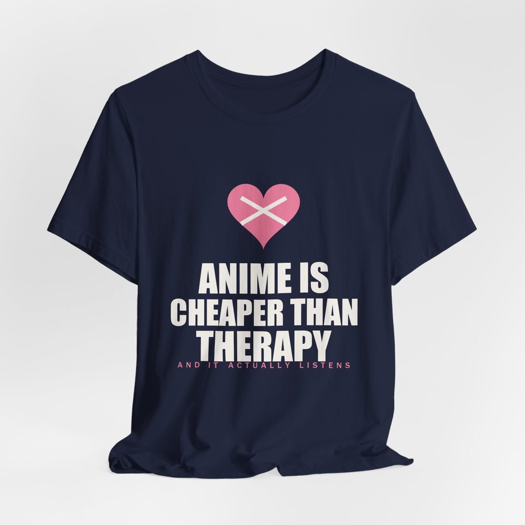 Cheaper Than Therapy Anime T-Shirt - original anime design, view 22