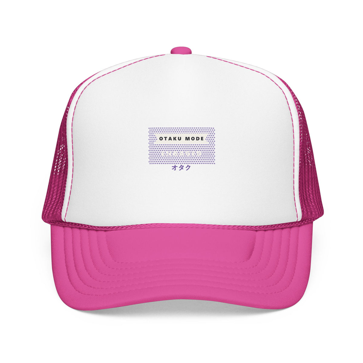 Otaku Mode Trucker Cap in Hot Pink