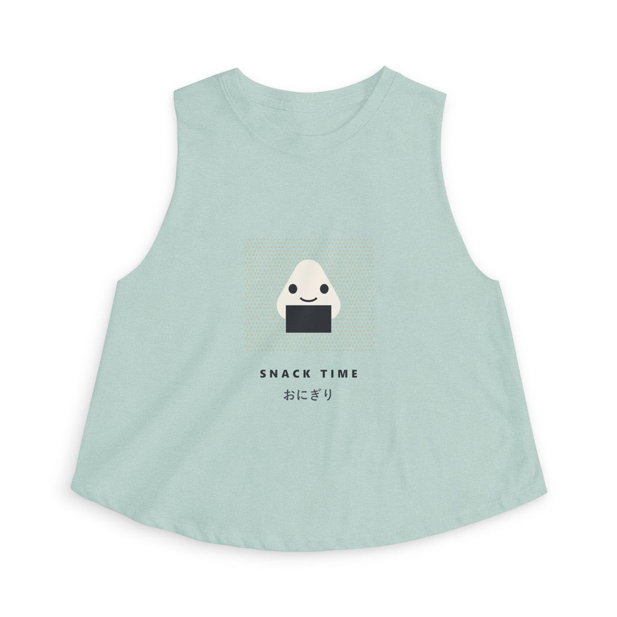 Snack Time Crop Top in Heather Dusty Blue