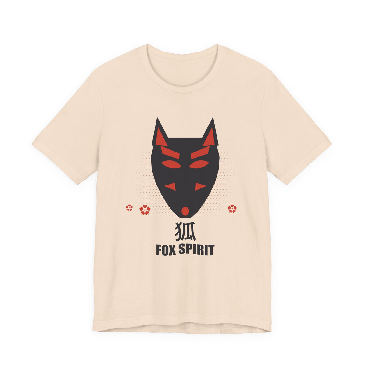 Fox Spirit Anime T-Shirt in Soft Cream