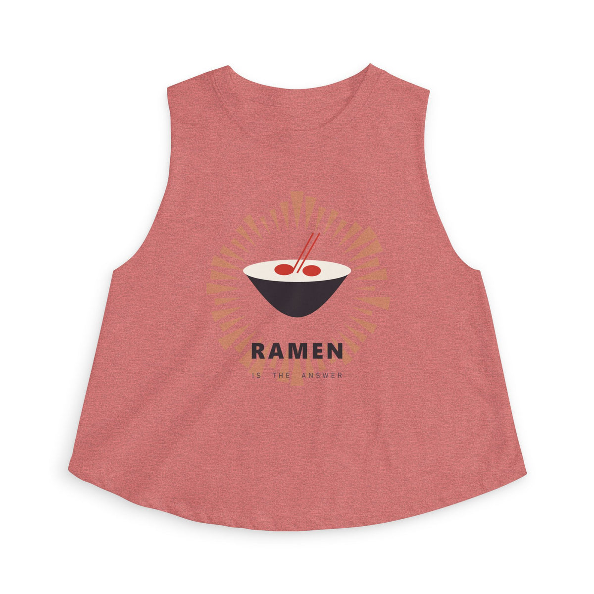 Ramen Is The Answer Crop Top in Heather Mauve