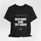 Respawn And Try Again Anime T-Shirt - original anime design, view 7