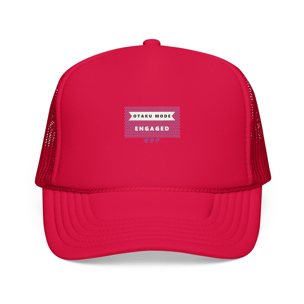 Otaku Mode Trucker Cap in Red