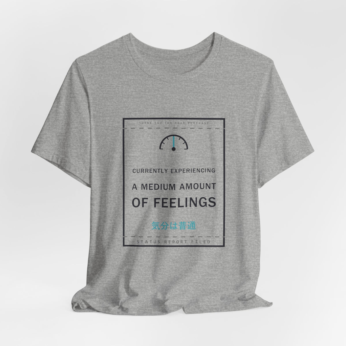 Currently Experiencing A Medium Amount Of Feelings Funny Anime T-Shirt - original anime design, view 15