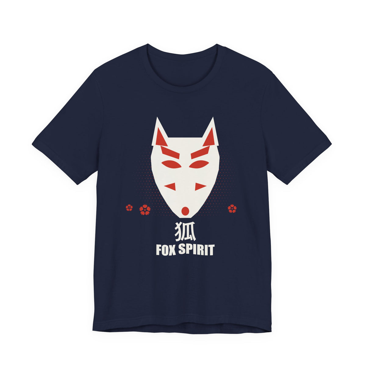 Fox Spirit Anime T-Shirt in Navy