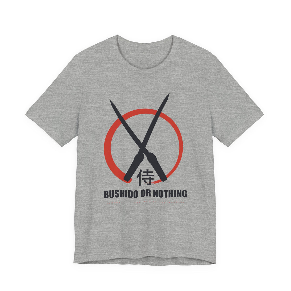 Bushido Anime T-Shirt in Athletic Heather