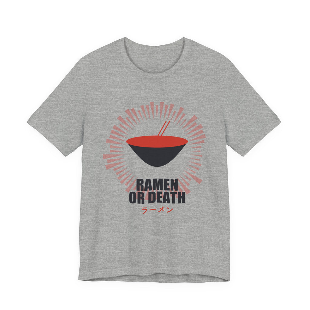 Ramen Or Death Anime T-Shirt in Athletic Heather