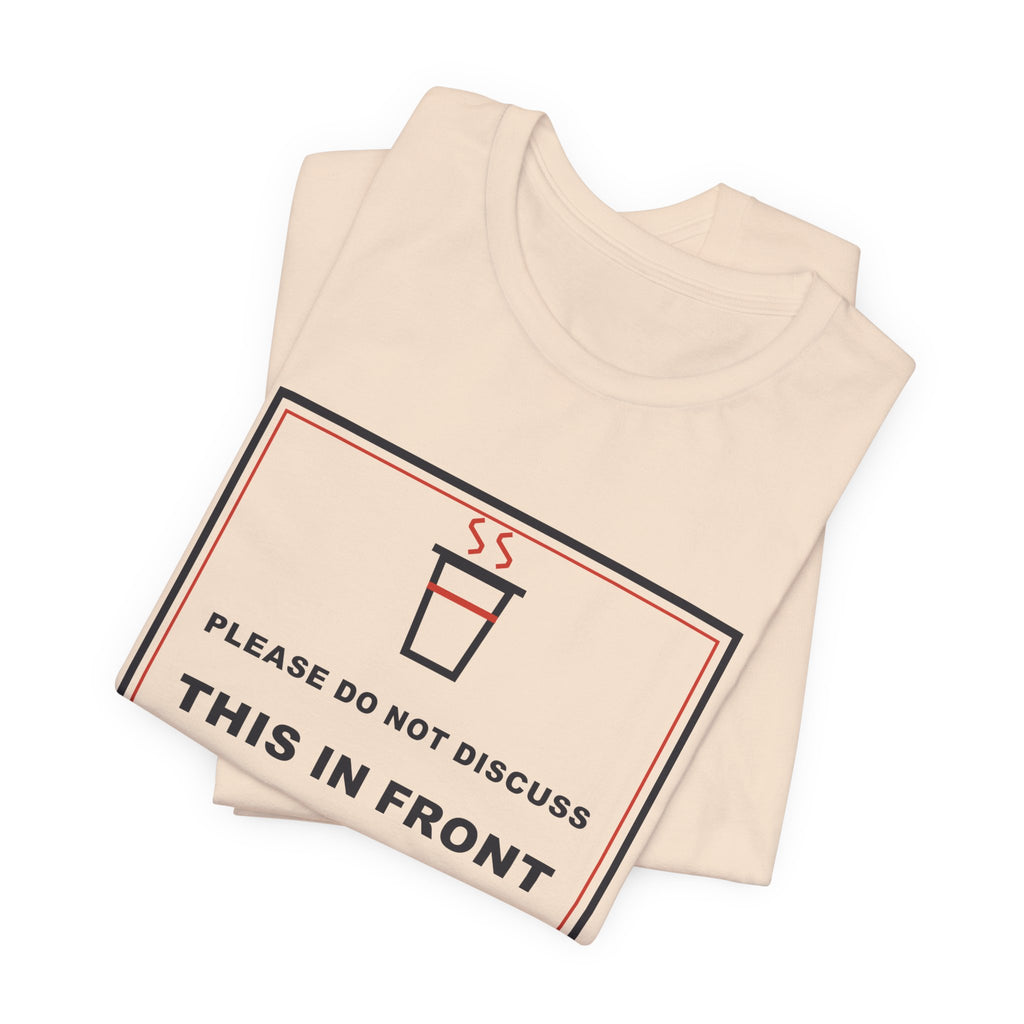 Please Do Not Discuss This In Front Of The Noodles Funny Anime T-Shirt - original anime design, view 8