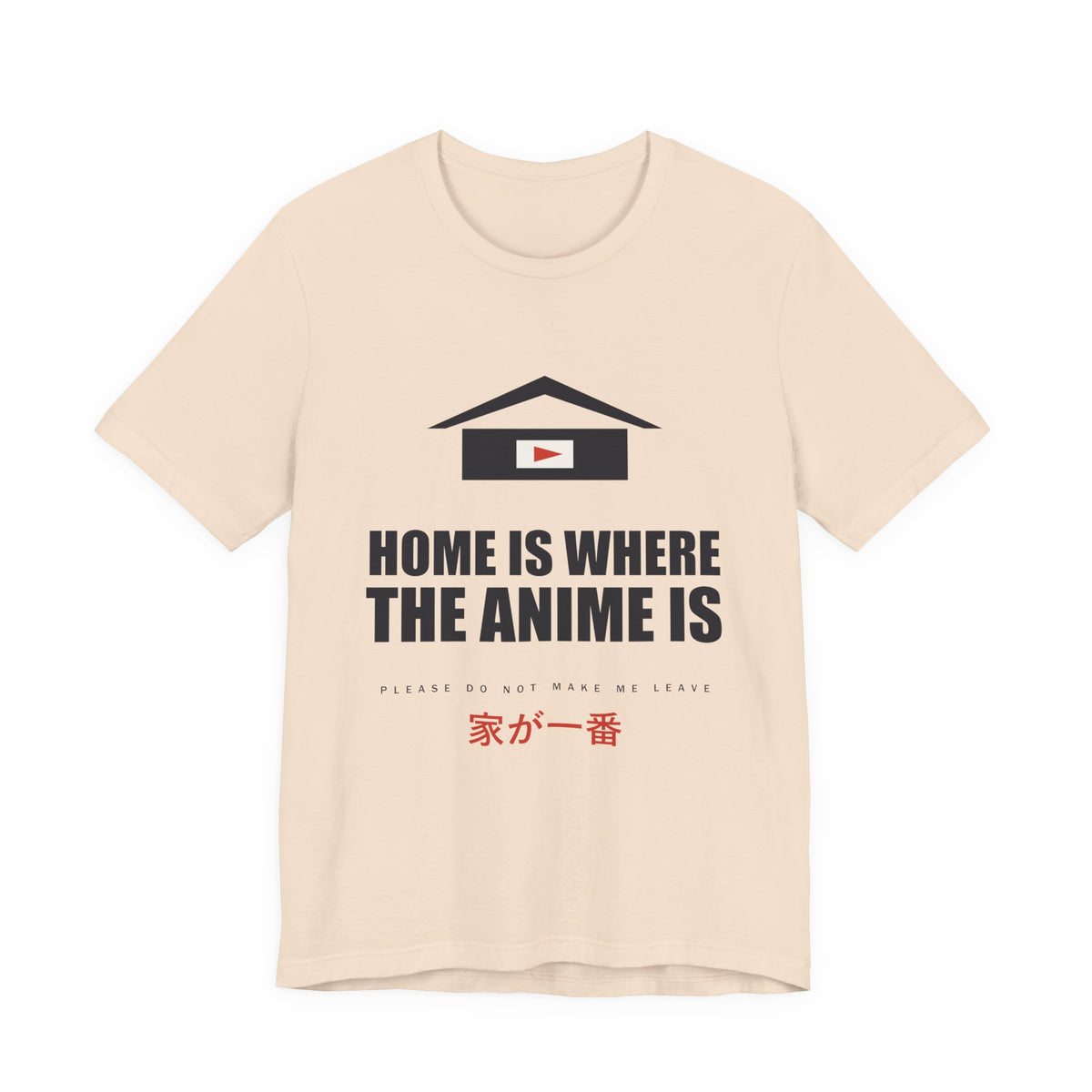 Home Is Where The Anime Is T-Shirt in Soft Cream