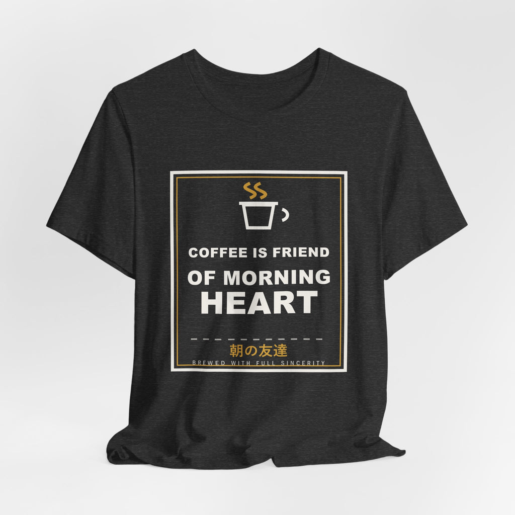 Coffee Is Friend Of Morning Heart Funny Anime T-Shirt - original anime design, view 18