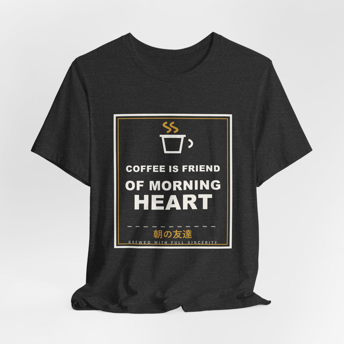 Coffee Is Friend Of Morning Heart Funny Anime T-Shirt - original anime design, view 18
