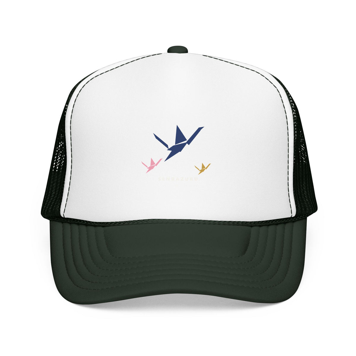 Senbazuru Trucker Cap in Dark Green