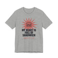 My Heart Is Full Of Sandwich Funny Anime T-Shirt in Athletic Heather