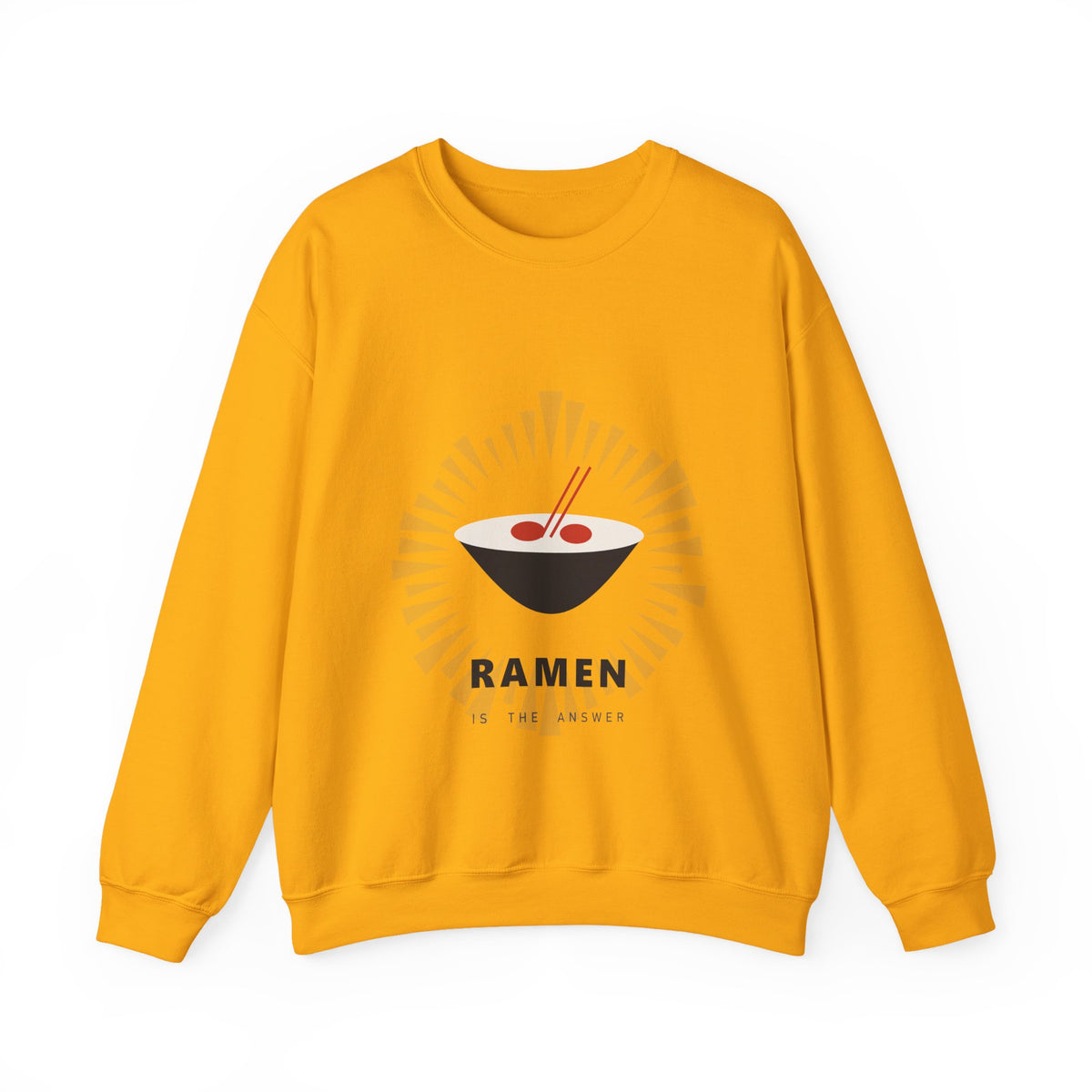 Ramen Is The Answer Sweatshirt in Gold