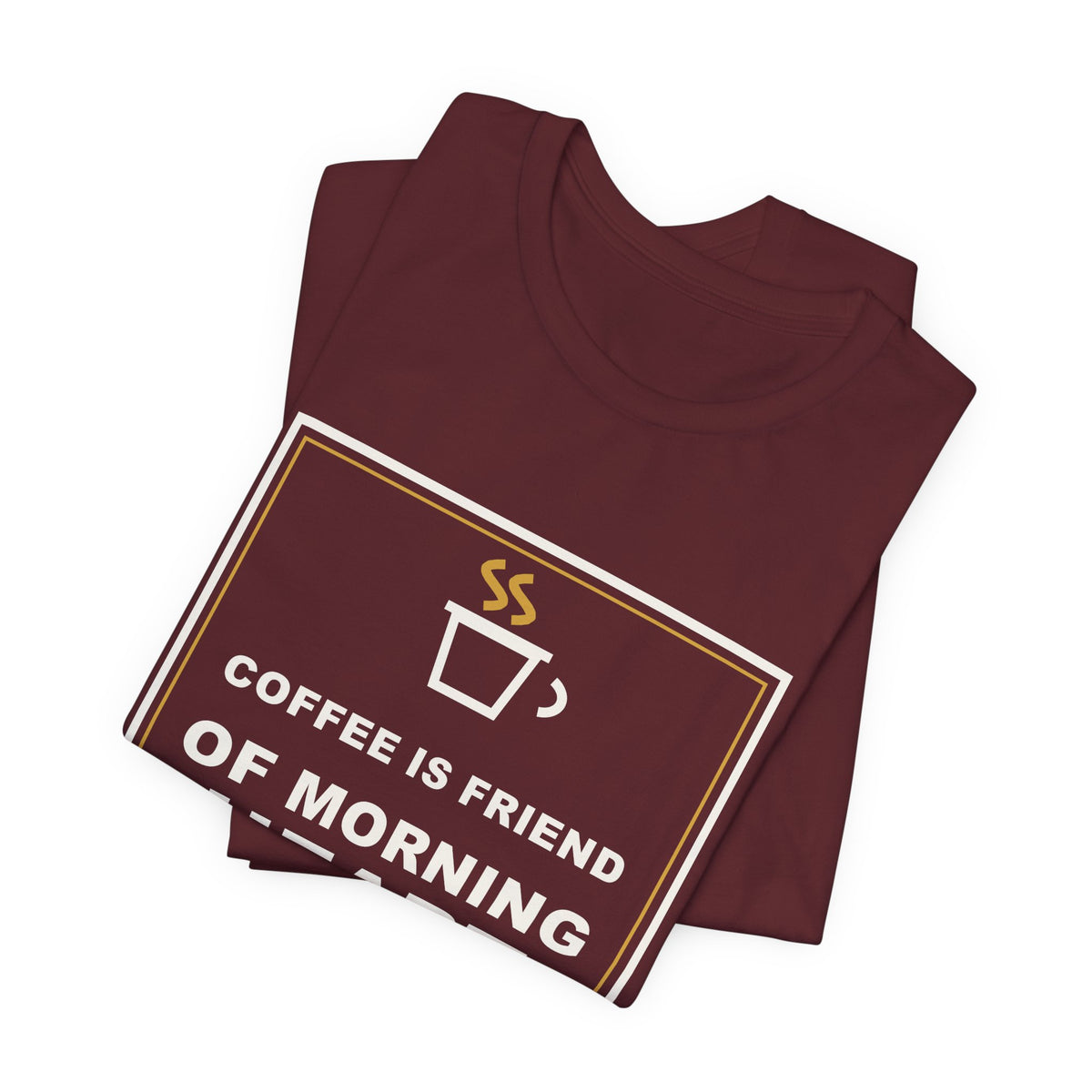 Coffee Is Friend Of Morning Heart Funny Anime T-Shirt - original anime design, view 23