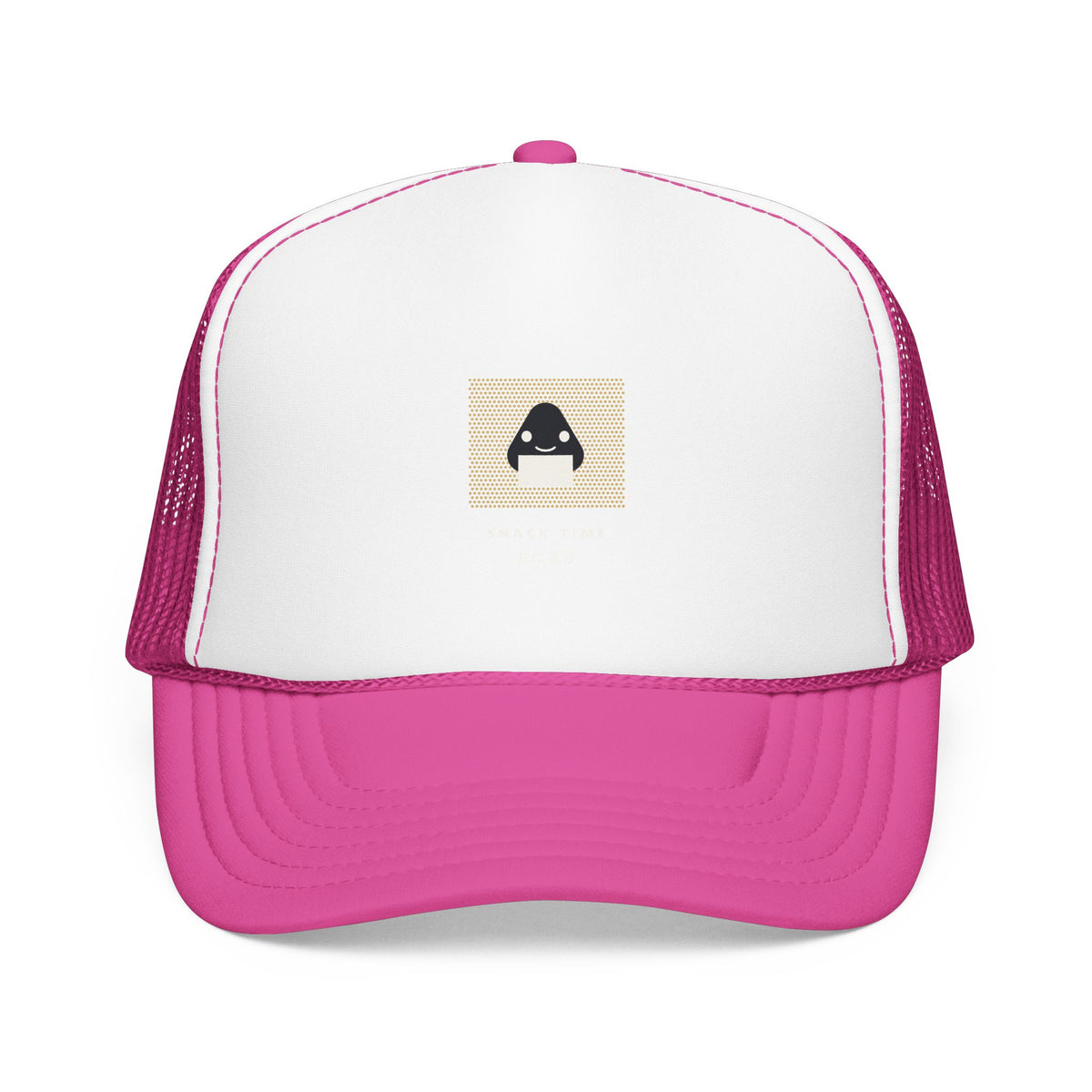 Snack Time Trucker Cap in Hot Pink