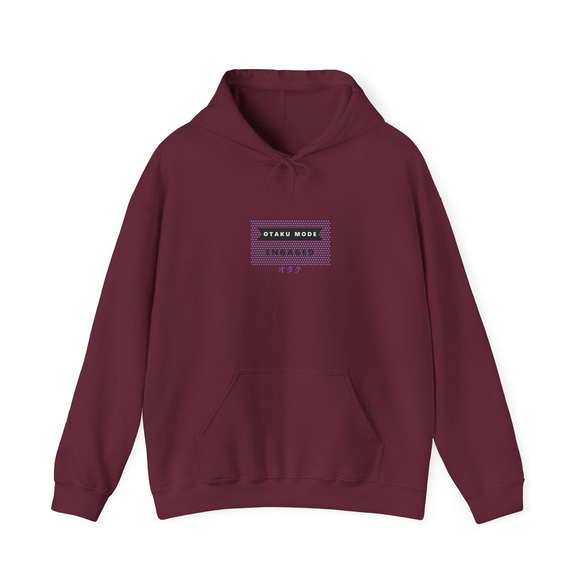 Otaku Mode Hoodie in Maroon