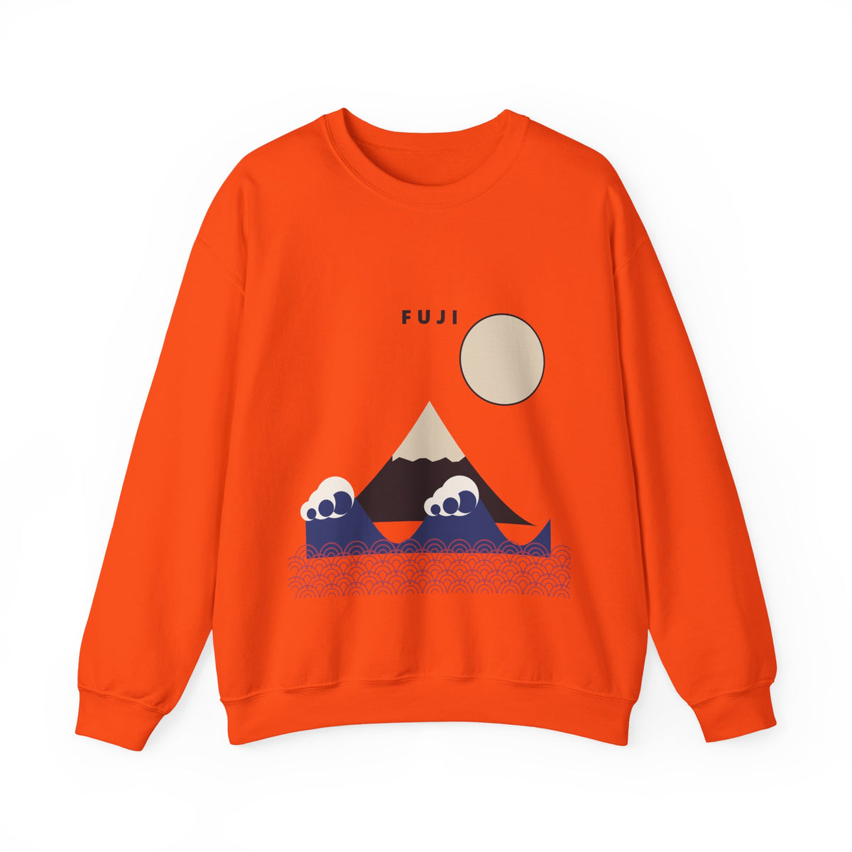 Fuji & Wave Sweatshirt in Orange
