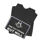 The Cat Knows But Will Not Say Funny Anime T-Shirt - original anime design, view 17