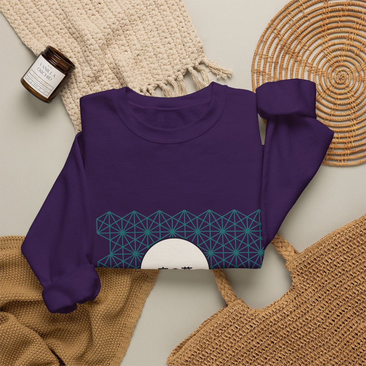 Asanoha Sweatshirt - original anime design, view 45